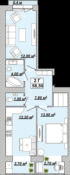 Продаж 2 км.квартири в ЖК Княгинин - 2