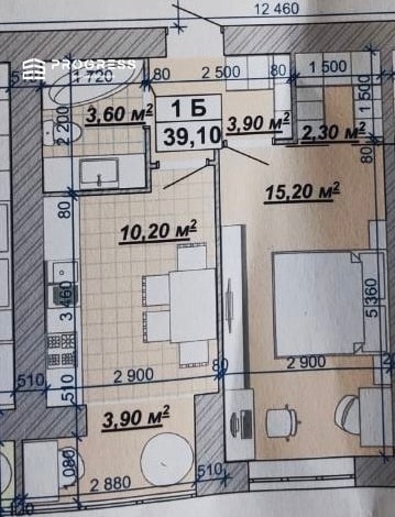 For sale 1-room apartment Knyahynyn 2