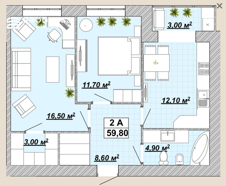 2-room apartment in the “Knyaginyn” residential complex — ready for renovation today! - 14