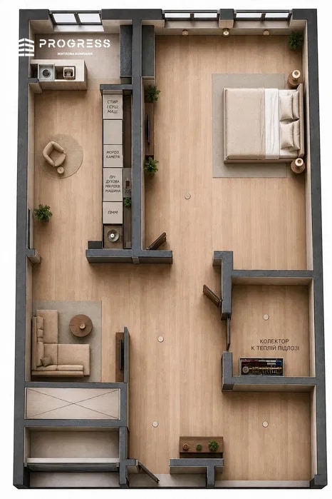 For sale: a 1‑room apartment with renovation in the Family Plaza residential complex. - 3