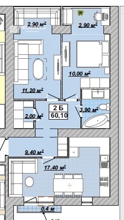 For sale: 2‑room apartment in the “Knyaginyn” residential complex. - 2