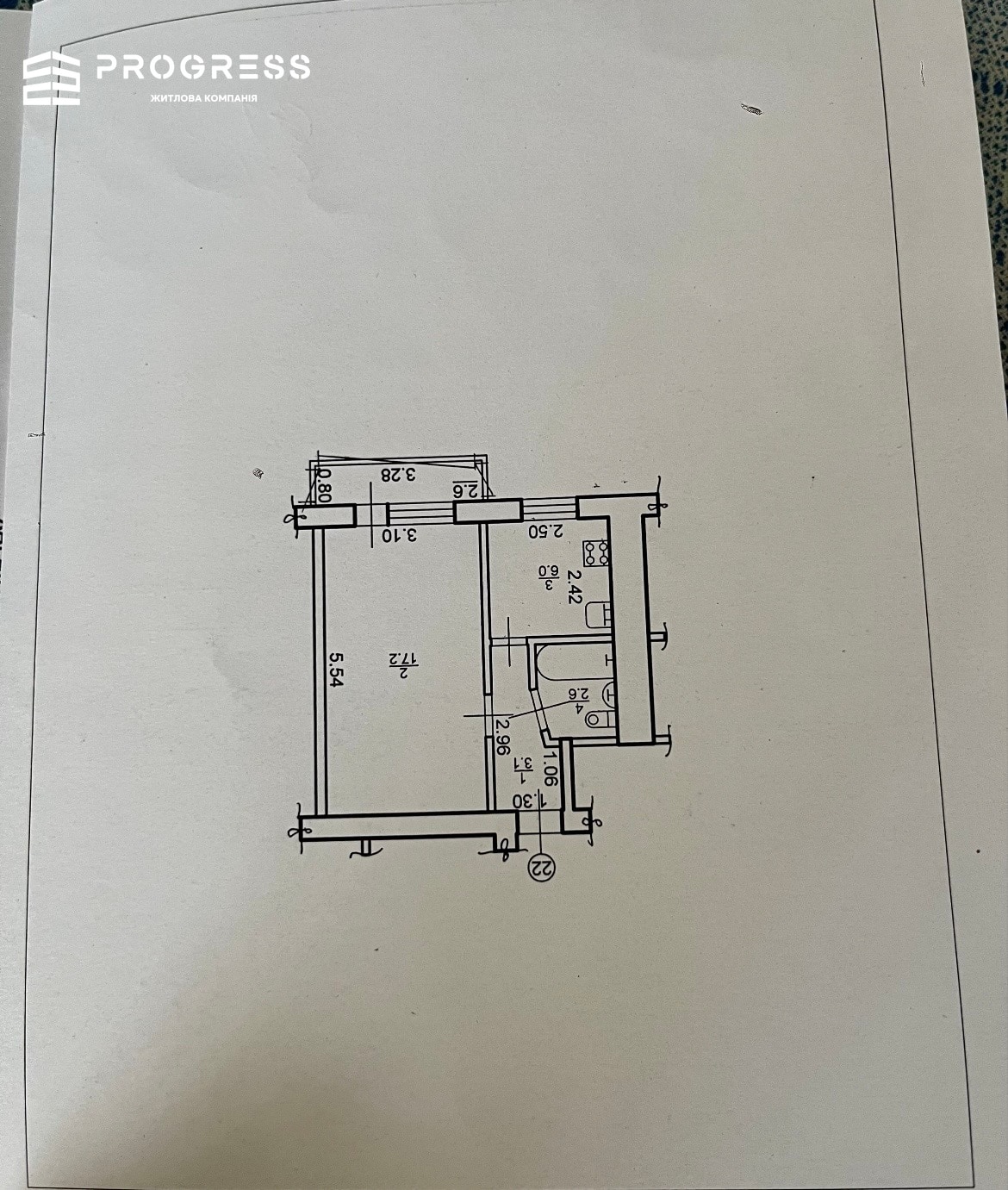 For sale: 1‑room apartment with renovation in the city center - 10