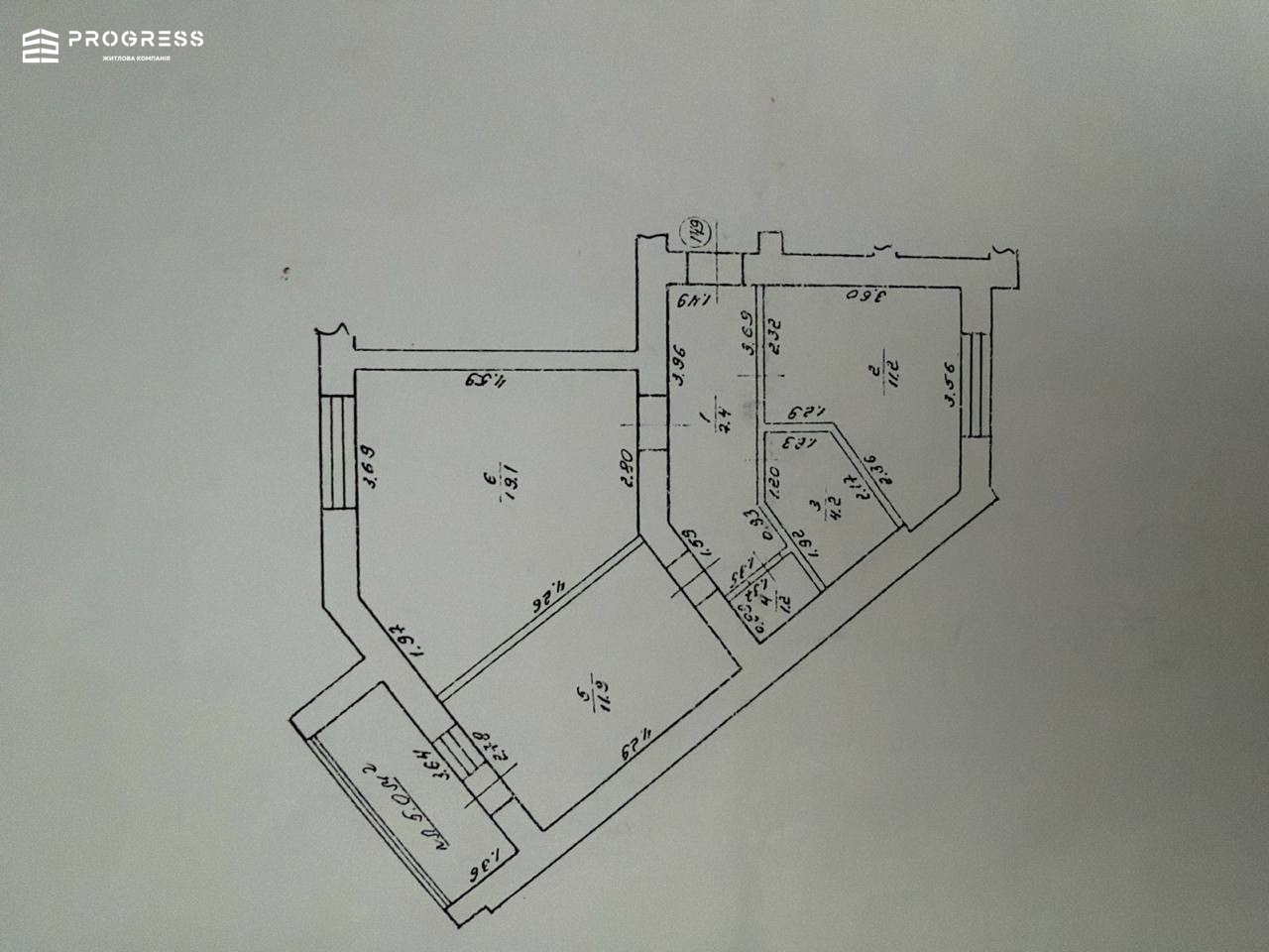 For sale: 2‑room apartment, Klyuchny lane 5 - 21