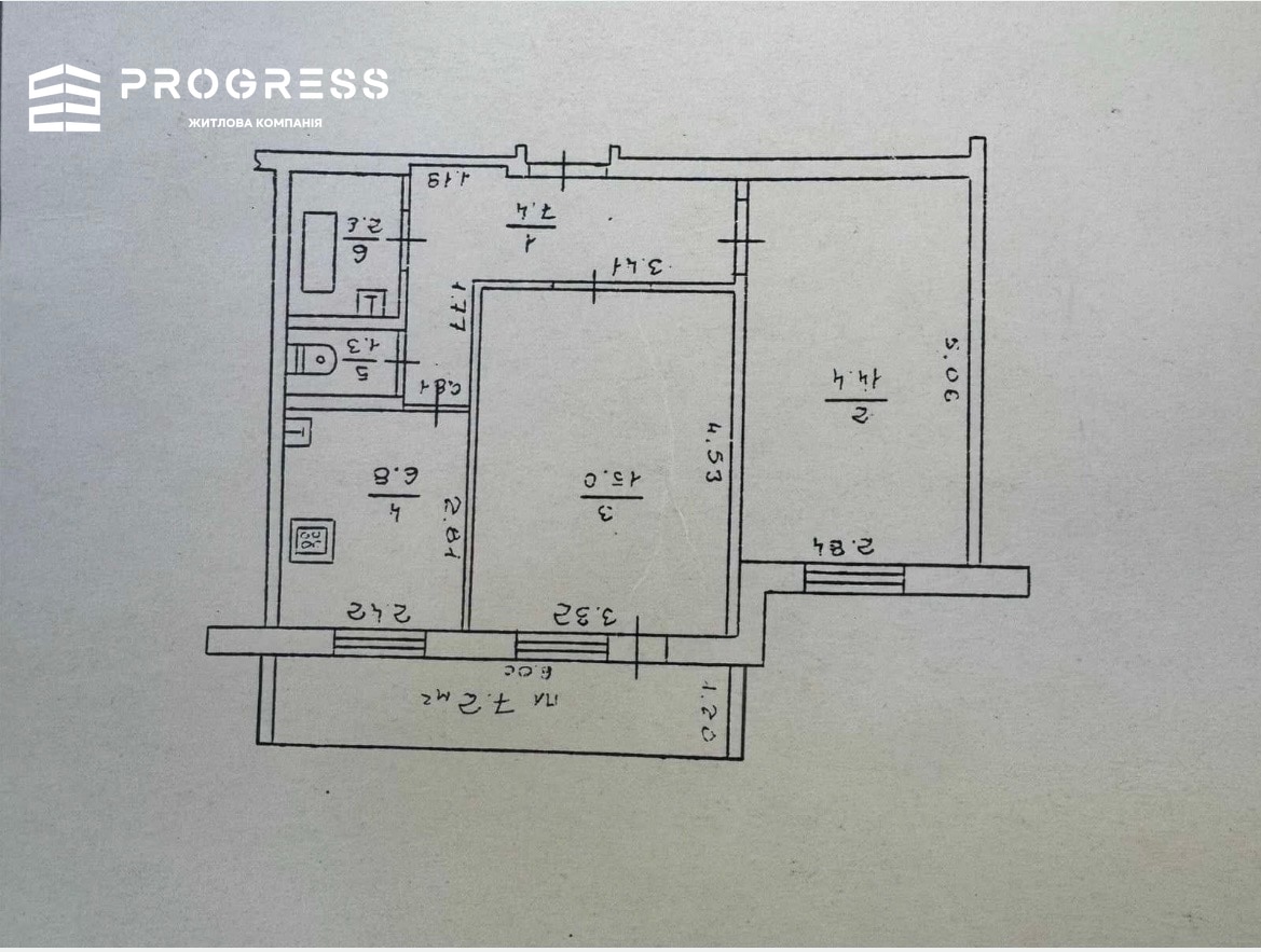 2 кімнатна квартира Довженка 4 поверх  - 2