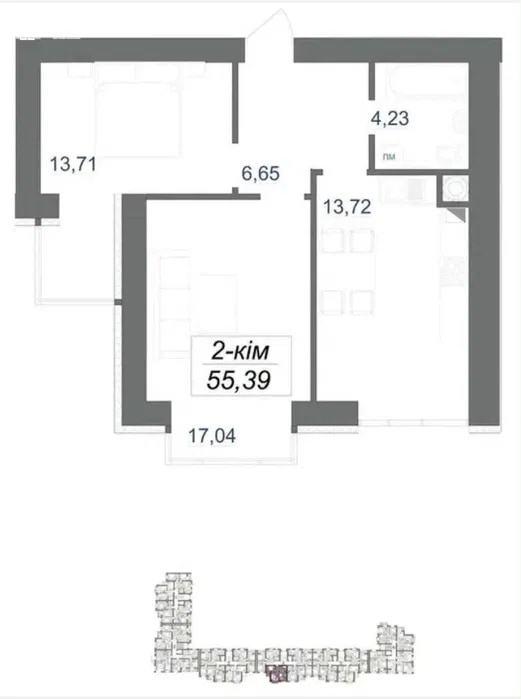 Продаж 2 км.квартири в ЖК Каскад Ярко 2
